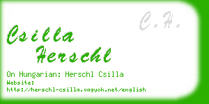 csilla herschl business card